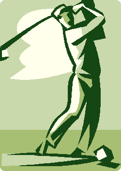 Immagine rappresentante un golfista in grafica