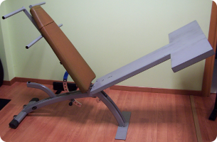 Fotografia della panca speciale per la realizzazione del metodo Pancafit presso il centro atletico La Jolla