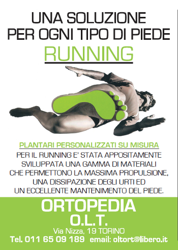 Locandina OLT plantari personalizzati per il running