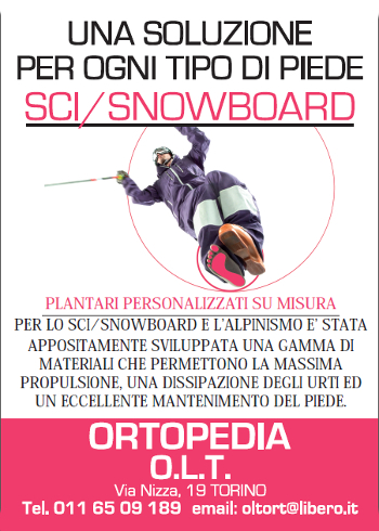 Locandina OLT plantari personalizzati per lo sci e lo snowboard